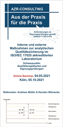 Interne und externe Maßnahmen zur analytischen Qualitätssicherung im ISO/IEC 17025 akkreditierten Laboratorium