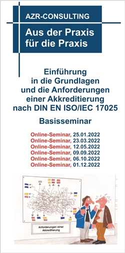 Basisseminar - Einführung in die Grundlagen und Anforderungen einer Akkreditierung