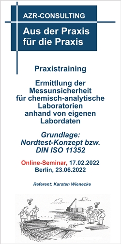 Praxistraining - Ermittlung der Messunsicherheit für chemisch-analytische Laboratorien