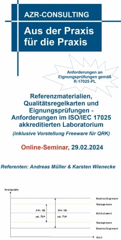 Referenzmaterialien, QRK, Eignungsprüfungen Referenzmaterialien, QRK, Eignungsprüfungen