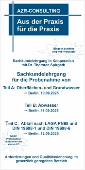 Sachkundelehrgänge für die Probenahme Sachkundelehrgänge für die Probenahme