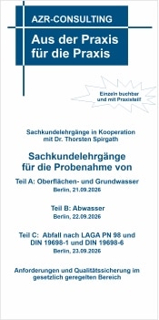 Sachkundelehrgänge für die Probenahme Sachkundelehrgänge für die Probenahme